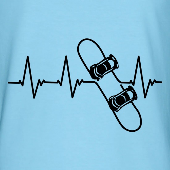 Snowboarding Heartbeat t shirt